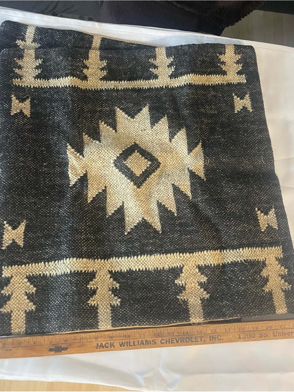 Handwoven Black Aztec Pillow Cover Kilim Turkish Pillow Case - Picture 2 of 7